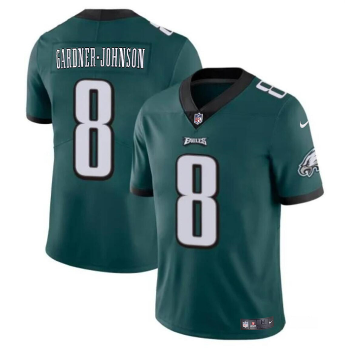 Men's Philadelphia Eagles #8 Chauncey Gardner-Johnson Green Vapor Untouchable Limited Football Stitched Jersey