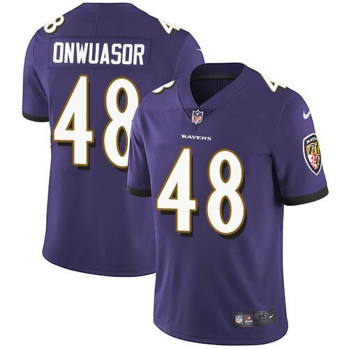 Nike Baltimore Ravens 48 Patrick Onwuasor Purple Vapor Untouchable Limited Jersey