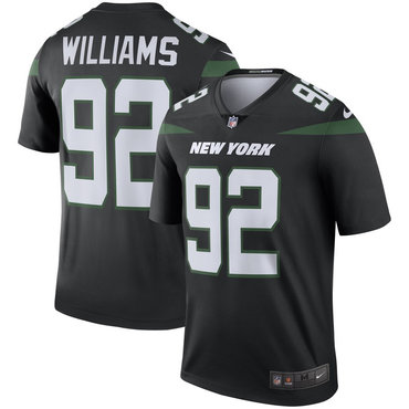 Nike Jets 92 Leonard Williams Black New 2019 Vapor Untouchable Limited Jersey