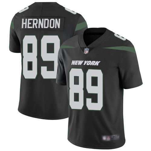 New York Jets #89 Chris Herndon Black Alternate Men's Stitched Football Vapor Untouchable Limited Jersey