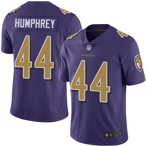 Ravens #44 Marlon Humphrey Purple Men's Stitched Football Limited Rush Jersey