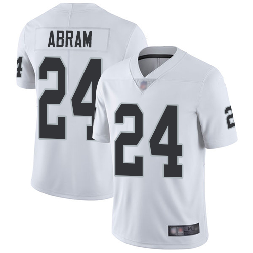 Raiders #24 Johnathan Abram White Men's Stitched Football Vapor Untouchable Limited Jersey