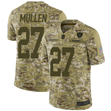 Raiders #27 Trayvon Mullen Camo Men's Stitched Football Limited 2018 Salute To Service Jersey