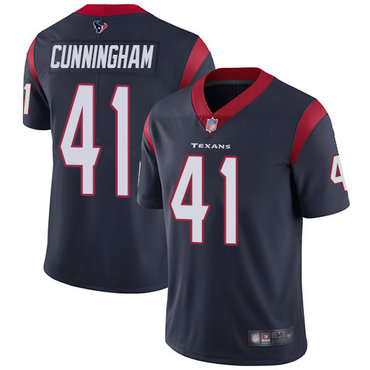 Texans #41 Zach Cunningham Navy Blue Team Color Men's Stitched Football Vapor Untouchable Limited Jersey