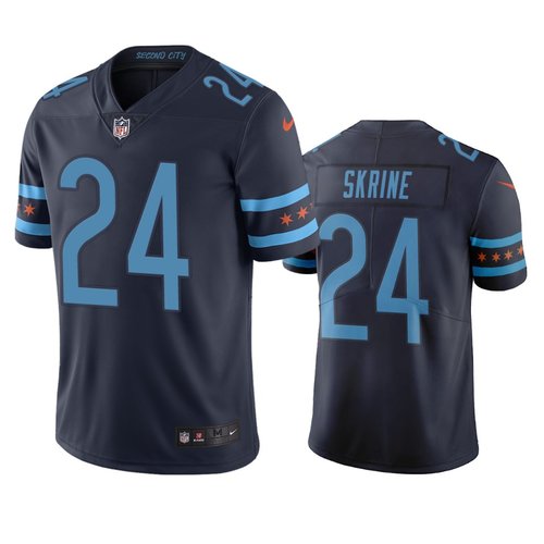 Chicago Bears #24 Buster Skrine Navy Vapor Limited City Edition NFL Jersey