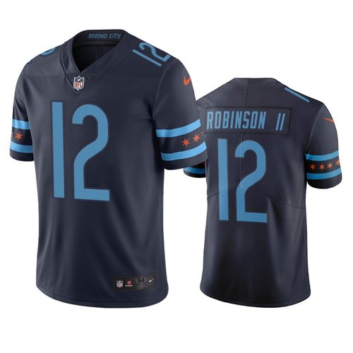 Chicago Bears #12 Allen Robinson II Navy Vapor Limited City Edition NFL Jersey