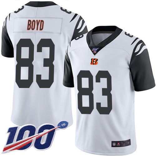 Nike Bengals #83 Tyler Boyd White Men's Stitched NFL Limited Rush 100th Season Jersey