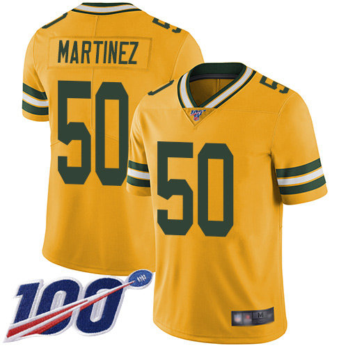 Nike Packers #50 Blake Martinez Yellow Men's Stitched NFL Limited Rush 100th Season Jersey