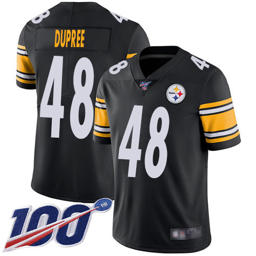 Nike Steelers #48 Bud Dupree Black Team Color Men's Stitched NFL 100th Season Vapor Limited Jersey