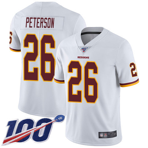 Nike Redskins #26 Adrian Peterson White Men's Stitched NFL 100th Season Vapor Limited Jersey