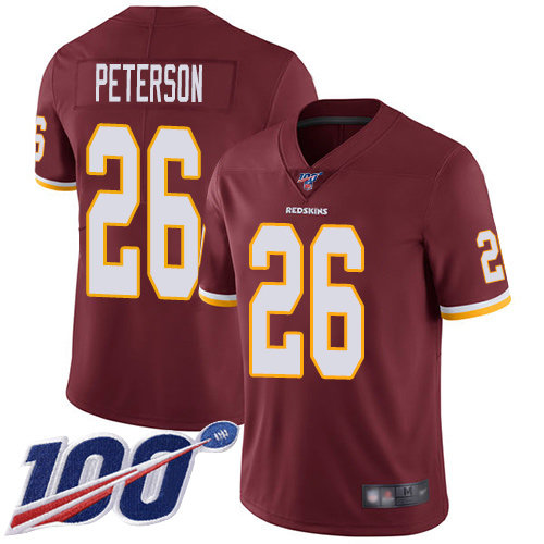 Nike Redskins #26 Adrian Peterson Burgundy Red Team Color Men's Stitched NFL 100th Season Vapor Limited Jersey