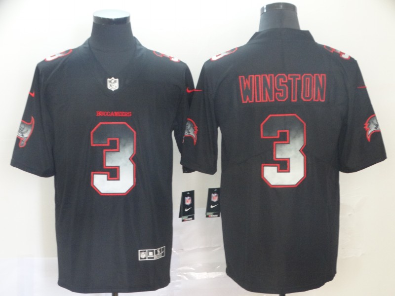 Nike Buccaneers 3 Jameis Winston Black Arch Smoke Vapor Untouchable Limited Jersey