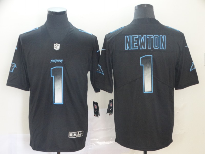 Nike Panthers 1 Cam Newton Black Arch Smoke Vapor Untouchable Limited Jersey