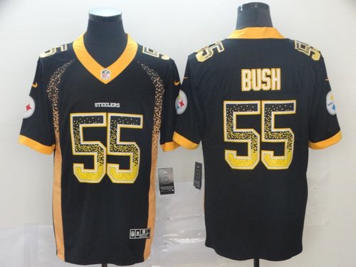 Nike Steelers 55 Devin Bush Navy Drift Fashion Limited Jersey