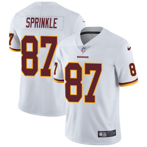 Men's Washington Redskins #87 Jeremy Sprinkle Limited Vapor Untouchable White Nike Jersey