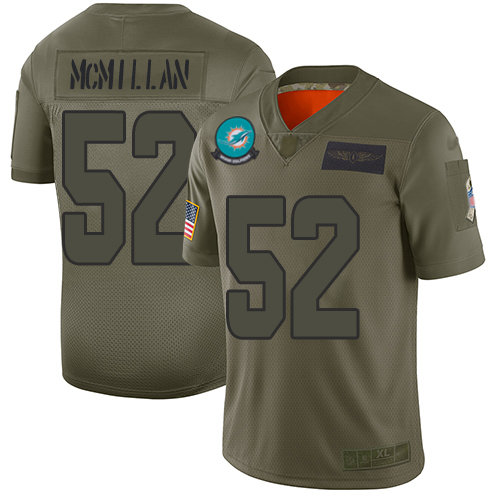 Nike Dolphins #52 Raekwon McMillan Camo Men's Stitched NFL Limited 2019 Salute To Service Jersey