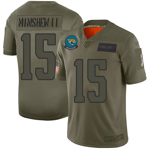 Nike Jaguars #15 Gardner Minshew II Camo Men's Stitched NFL Limited 2019 Salute To Service Jersey