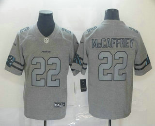 Men's Carolina Panthers #22 Christian McCaffrey 2019 Gray Gridiron Vapor Untouchable Stitched NFL Nike Limited Jersey