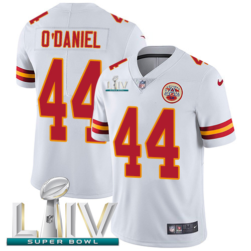 Nike Chiefs #44 Dorian O'Daniel White Super Bowl LIV 2020 Men's Stitched NFL Vapor Untouchable Limited Jersey