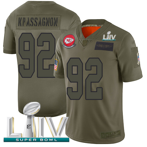 Nike Chiefs #92 Tanoh Kpassagnon Camo Super Bowl LIV 2020 Men's Stitched NFL Limited 2019 Salute To Service Jersey