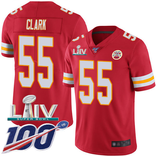 Nike Chiefs #55 Frank Clark Red Super Bowl LIV 2020 Team Color Youth Stitched NFL 100th Season Vapor Untouchable Limited Jersey