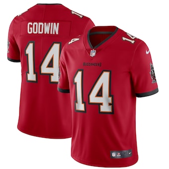 Men's Nike Tampa Bay Buccaneers#14 Chris Godwin Red Vapor Limited Jersey