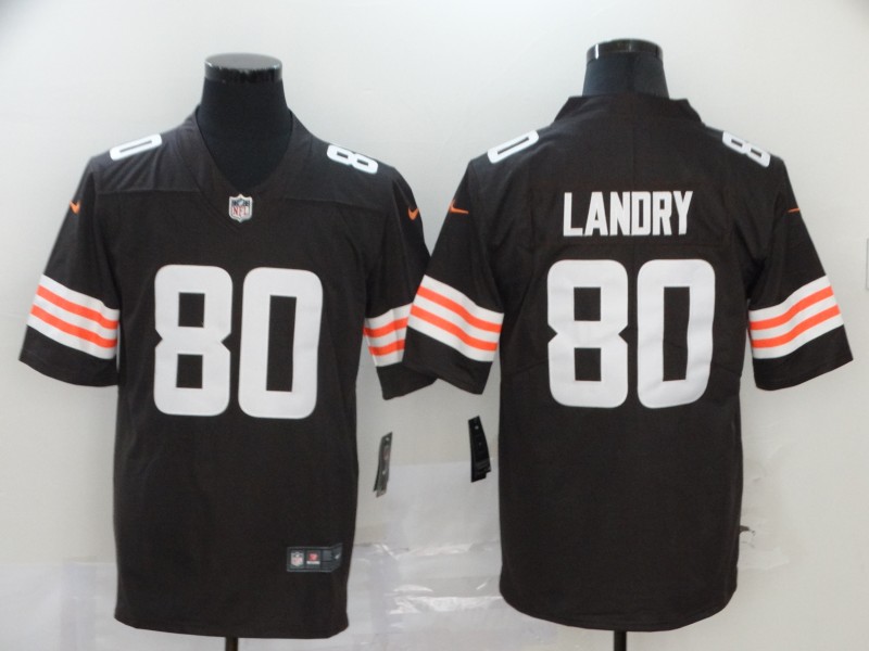 Men's Cleveland Browns #80 Jarvis Landry Brown 2020 NEW Vapor Untouchable Stitched NFL Nike Limited Jersey