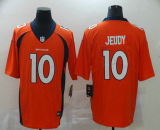 Men's Denver Broncos #10 Jerry Jeudy Orange 2020 Vapor Untouchable Stitched NFL Nike Limited Jersey