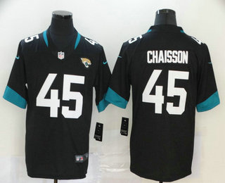 Men's Jacksonville Jaguars #45 K'Lavon Chaisson Black New 2020 Vapor Untouchable Stitched NFL Nike Limited Jersey