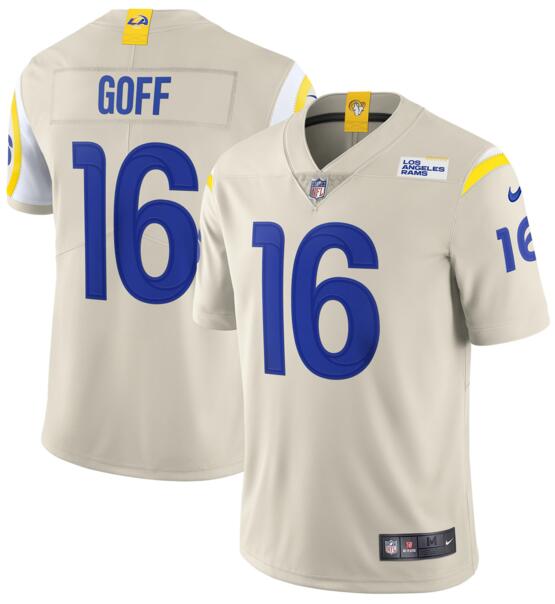 Nike Los Angeles Rams #16 Jared Goff Bone 2020 New Vapor Untouchable Limited Jersey