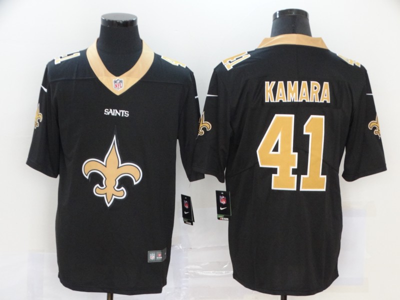 Men's New Orleans Saints #41 Alvin Kamara Black 2020 Big Logo Vapor Untouchable Stitched NFL Nike Fashion Limited Jersey