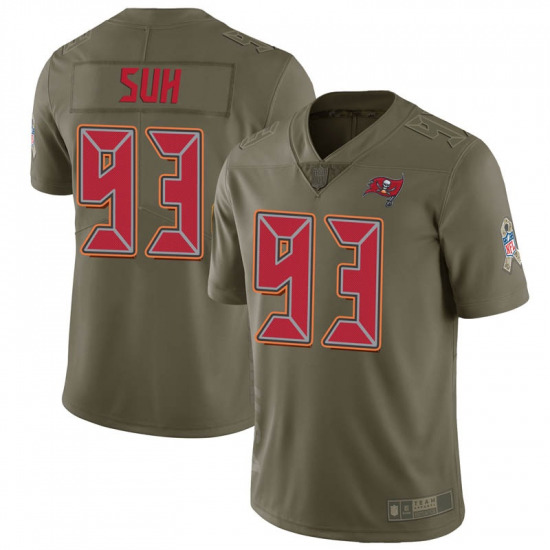 Nike Tampa Bay Buccaneers #93 Ndamukong Suh Men's Limited Salute to Service Green Jersey