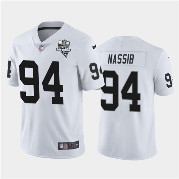 Nike Las Vegas Raiders 94 Carl Nassib White 2020 Inaugural Season Vapor Untouchable Limited Jersey