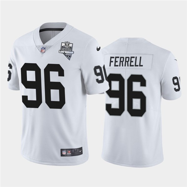 Nike Las Vegas Raiders 96 Clelin Ferrell White 2020 Inaugural Season Vapor Untouchable Limited Jersey