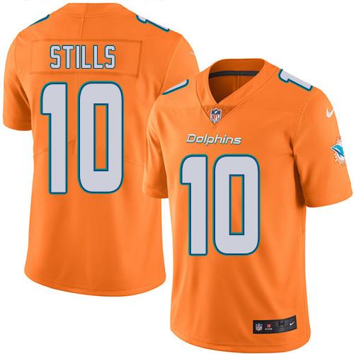 Nike Miami Dolphins #10 Kenny Stills Orange Men's Stitched NFL Limited Rush Jersey