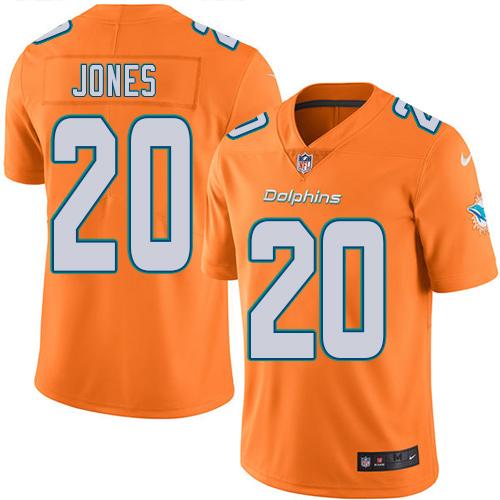 Nike Miami Dolphins #20 Reshad Jones Orange Men's Stitched NFL Limited Rush Jersey