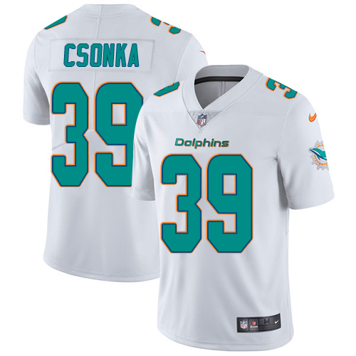 Nike Miami Dolphins #39 Larry Csonka White Men's Stitched NFL Vapor Untouchable Limited Jersey