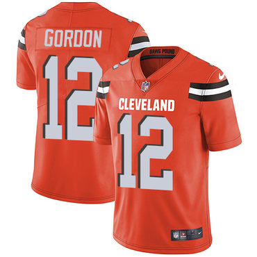 Nike Cleveland Browns #12 Josh Gordon Orange Alternate Men's Stitched NFL Vapor Untouchable Limited Jersey