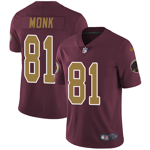 Nike Washington Redskins #81 Art Monk Burgundy Red Alternate Men's Stitched NFL Vapor Untouchable Limited Jersey