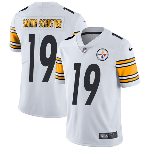 Nike Pittsburgh Steelers #19 JuJu Smith-Schuster White Men's Stitched NFL Vapor Untouchable Limited Jersey