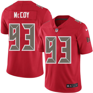 Nike Tampa Bay Buccaneers #93 Gerald McCoy Red Men's Stitched NFL Limited Rush Jersey