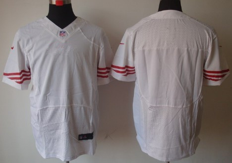 Men's San Francisco 49ers Blank White Road NFL Nike Elite Jersey