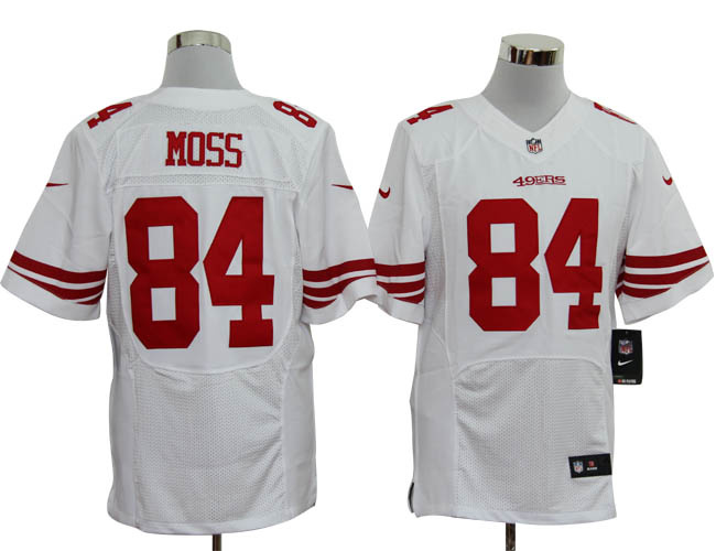 Size 60 4XL-Randy Moss San Francisco 49ers #84 White Stitched Nike Elite NFL Jerseys