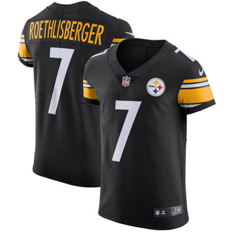 Nike Pittsburgh Steelers #7 Ben Roethlisberger Vapor Untouchable Elite Player Black Jersey