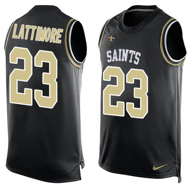 Nike New Orleans Saints #23 Marshon Lattimore Black Team Color Men's Stitched NFL Limited Tank Top Jersey