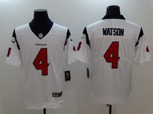 Men's Houston Texans #4 Deshaun Watson White 2017 Vapor Untouchable Stitched NFL Nike Limited Jersey