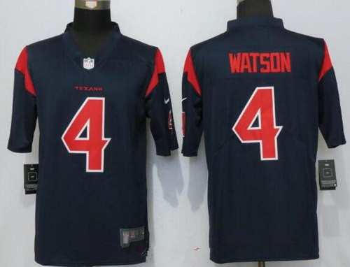 Men's 2017 NFL Draft Houston Texans #4 Deshaun Watson Navy Blue 2016 Color Rush Stitched NFL Nike Limited Jersey