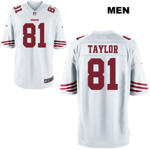 Mens Nike San Francisco 49ers #81 Trent Taylor Stitched White Game Football Jersey