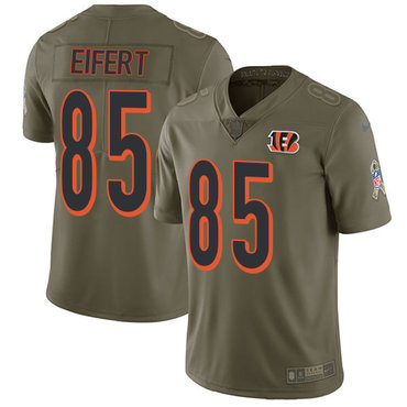 Nike Cincinnati Bengals #85 Tyler Eifert Olive Men's Stitched NFL Limited 2017 Salute To Service Jersey