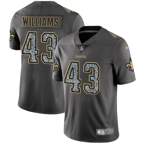 Nike New Orleans Saints #43 Marcus Williams Gray Static Men's NFL Vapor Untouchable Game Jersey